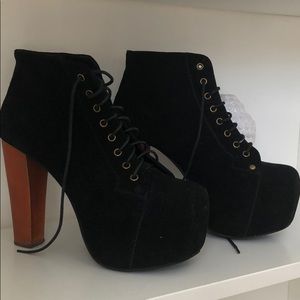Jeffrey Campbell Lita Black Suede Boots